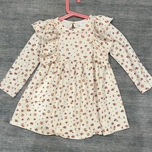Zara 4-5 years cream kids floral dress